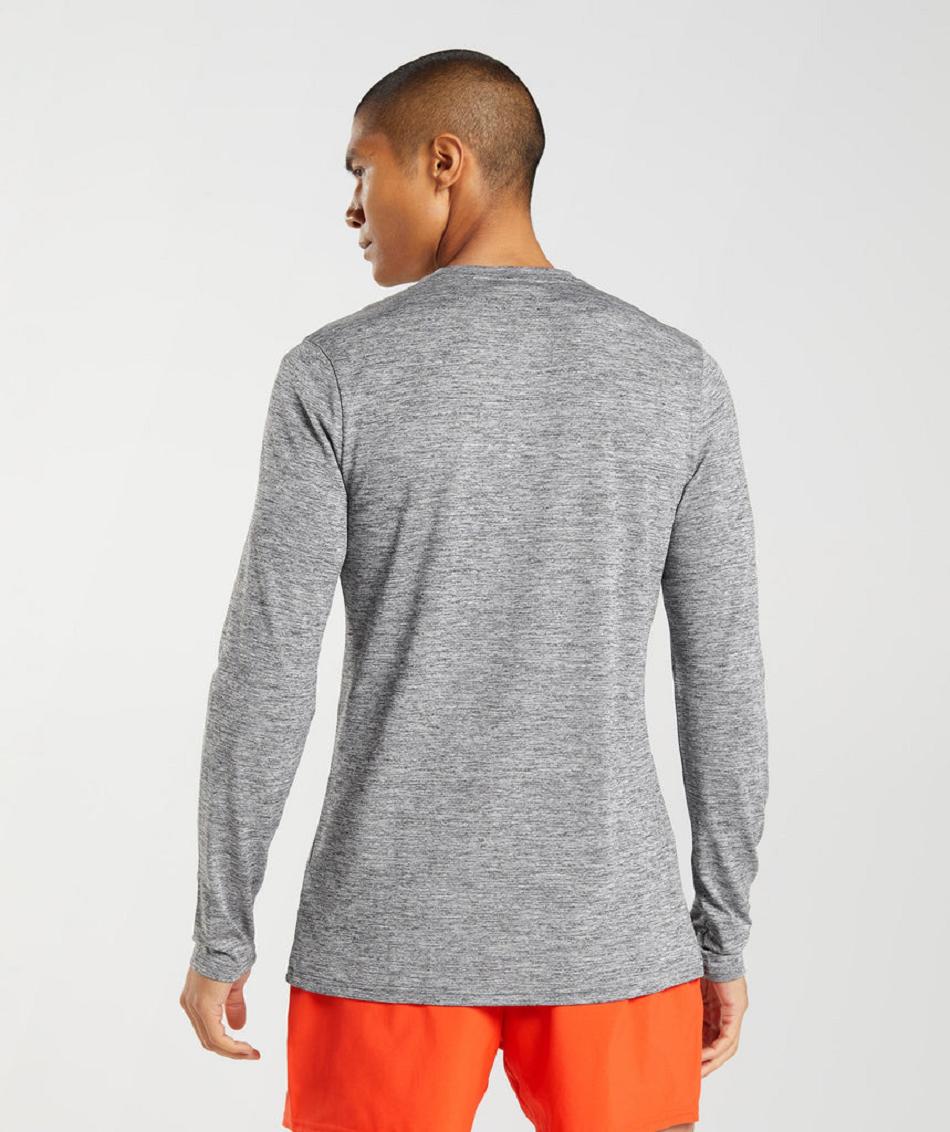 Long Sleeve Gymshark Arrival Hombre Gris Gris Claro | CO 3487JPQ